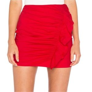 Lovers and Friends Red Ruffle Skirt